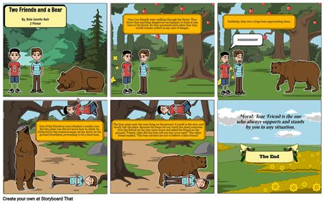 Two Friends And A Bear Storyboard By Angelinejayaraj
