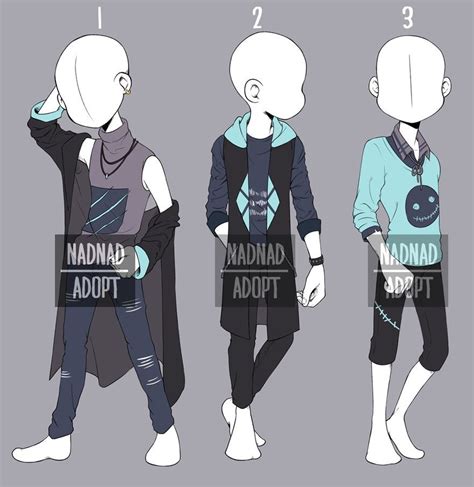 Closed Casual Boy Fashion Adopt 5 By Nadiasyahda Drawing Anime