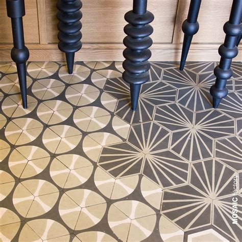 Original Flooring With A Mix Of Hexagonal Floor Tiles With Different