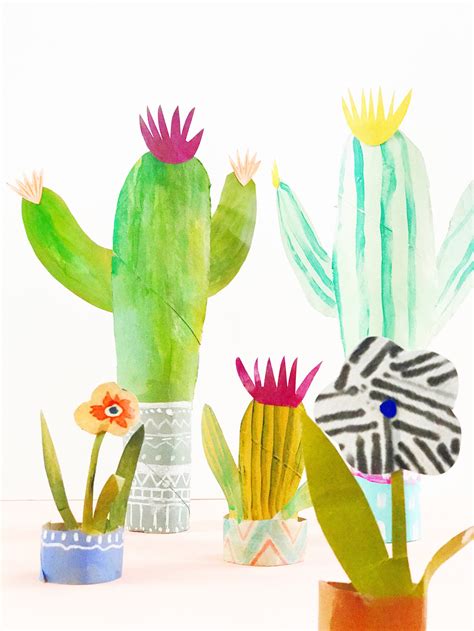 Choose your favorite cactus designs and purchase them as wall art, home decor, phone cases, tote bags, and more! Paper Roll Cactus | Cactus art, Diy art projects, Cactus craft