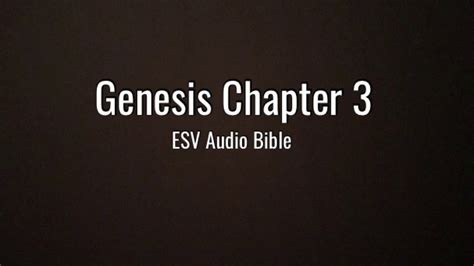 Genesis Chapter 3 Esv Audio Bible Youtube