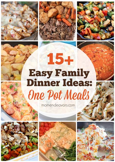 15+ Easy One Pot Family Dinners