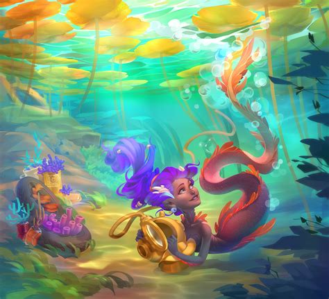 Underwater On Behance Aquatic Art Underwater Painting