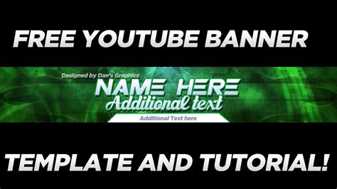 Free Youtube Banner W Photoshop Template And Tutorial Youtube