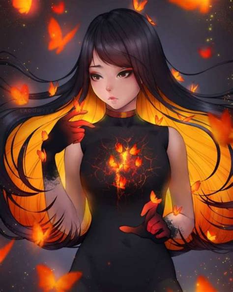 Картинка Девушка с огненными волосами фото Открытки красивые