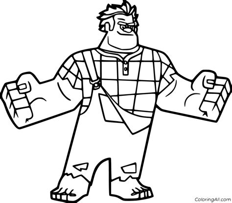 44 Free Printable Wreck It Ralph Coloring Pages In Vector Format Easy