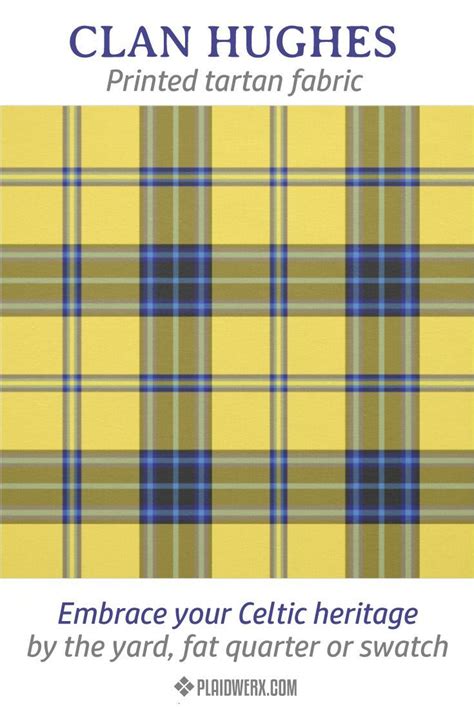 Clan Hughes Usa Tartan Fabric In 2021 Tartan Fabric Fabric