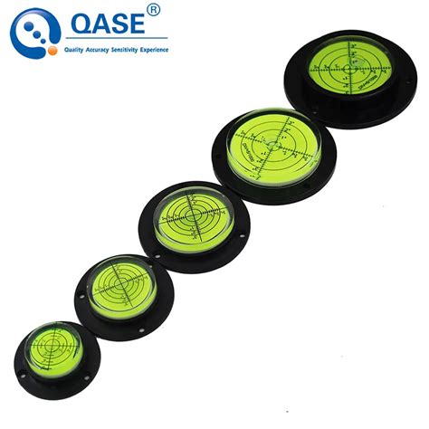 Qase Round Spirit Level Bubble Leveler With Mounting Holes Diameter