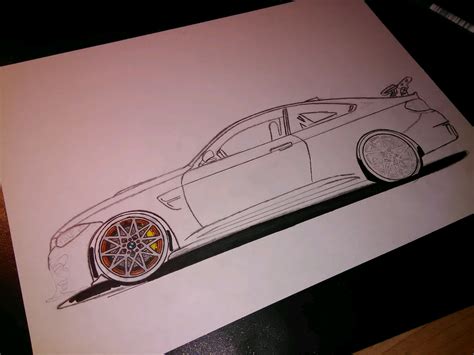 This time i'm drawing a bmw m4 f82. Bmw M4 Drawing
