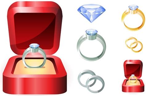 Diamond Ring Vector Clip Art Library