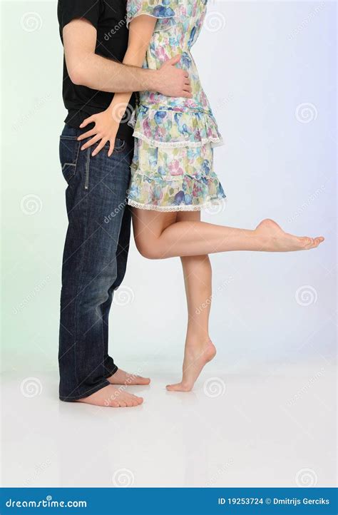 Legs Of Beautiful Couple Kissing Stock Images Image 19253724
