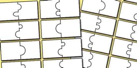 Editable Matching Jigsaw Template Activities And Games