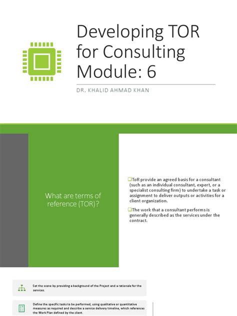 Module 6 Term Of Reference Pdf Consultant Expert