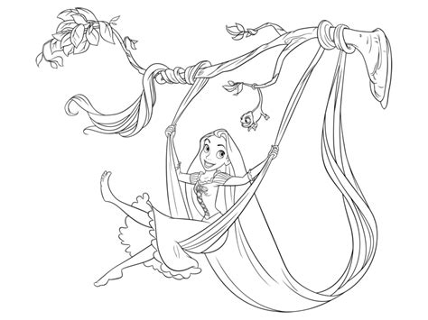 Rapunzel Makes A Swing From Her Beautiful Blonde Hair Free Hd Printable Activities Richwald Club