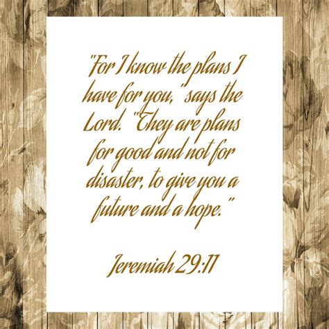 However, the lord revealed the conspiracy to jeremiah, protected his life, and declared disaster for the men of anathoth. Jeremiah 29:11 - For I know the plans I have for you ...