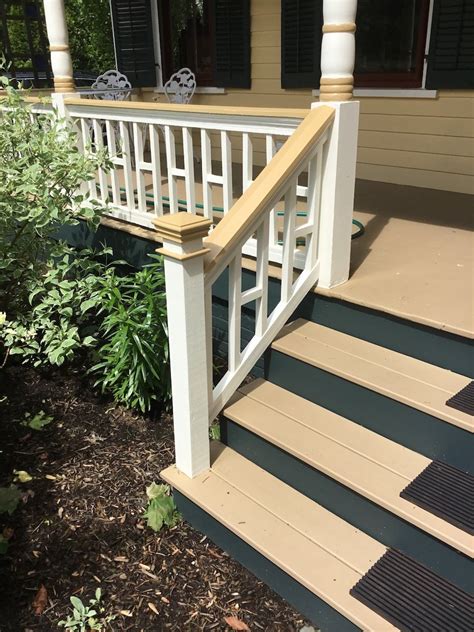 Built To Match Railings On New Porch Steps Monks In Nj