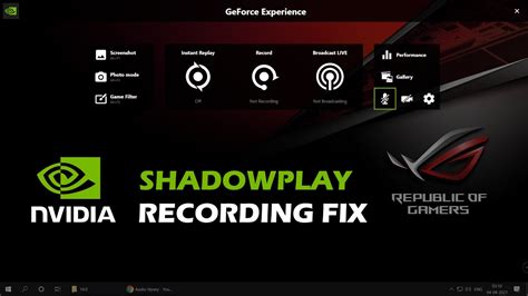 nvidia shadowplay not recording [easy fix in 4 steps ] youtube