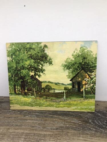 Robert Wood Painting Rustic Homestead 8x10 Print Ebay