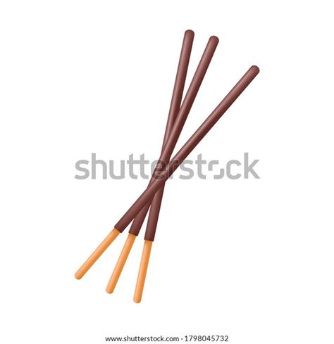 Chocolate Sticks Dipped Stick Dipped Stick Stock Vector Royalty Free