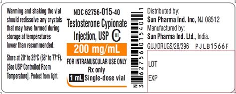 Testosterone Cypionate Injection C Iii