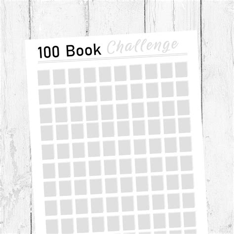 100 Book Challenge Reading Tracker 100 Book Challenge Planner Etsy Uk