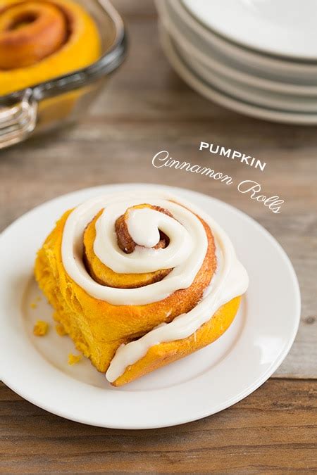 Pumpkin Cinnamon Rolls With Cream Cheese Icing Cooking
