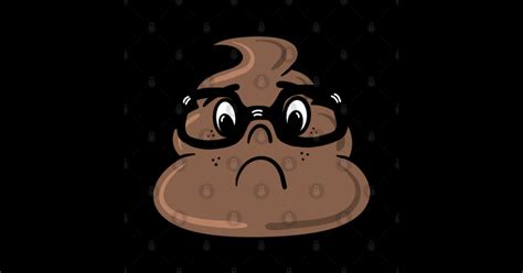 The Sad Nerdy Poop Emoji Poo Emoji Sticker Teepublic