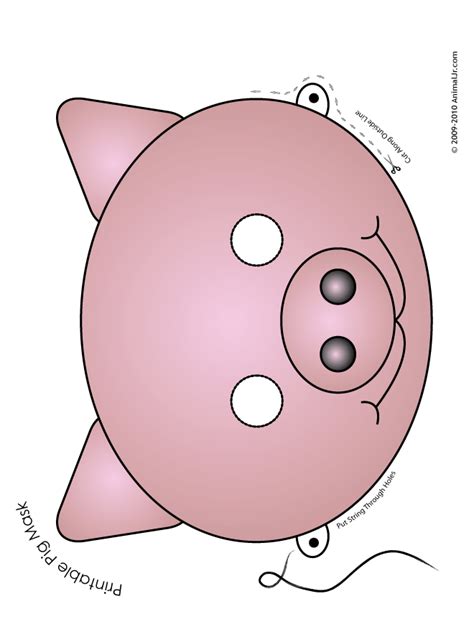printable pig mask full color woo jr kids activities