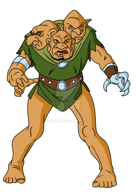 Dungeons And Dragons Cartoon Three Headed Ogre By Greymmm On Deviantart