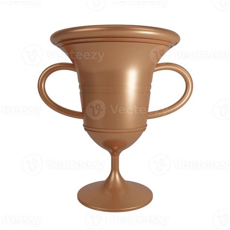 Free Bronze Trophy Isolated On Transparent Background 3d Illustration