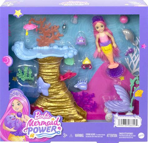 Barbie Mermaid Power Chelsea Mermaid Doll Blue Purple Hair With Pets