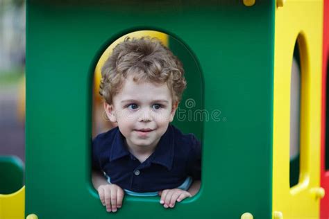 Little Boy Hiding Playhouse Stock Photos Free And Royalty Free Stock
