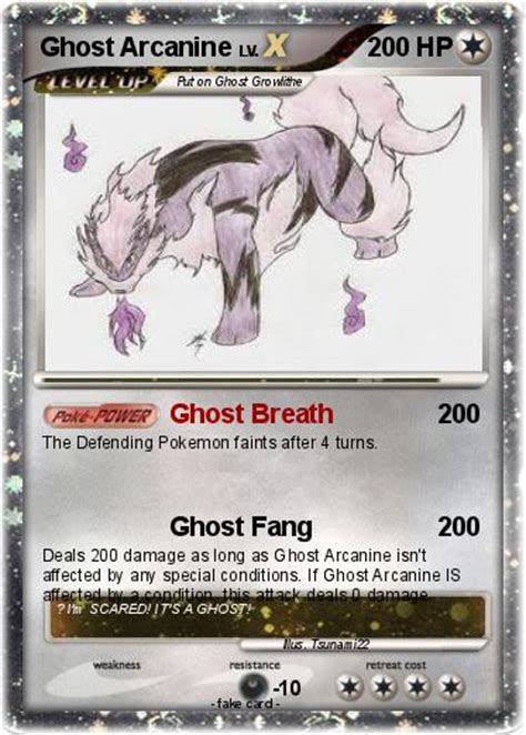 Pokémon Ghost Arcanine 1 1 Ghost Breath My Pokemon Card