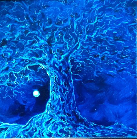 Blue Tree Painting By Karen Doyle Fine Art America