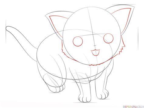 How To Draw An Anime Cat Step By Step Drawing Tutorials
