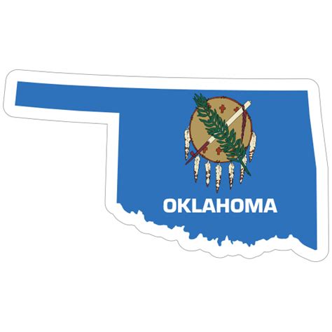 Oklahoma Flag State Sticker