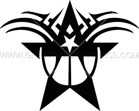 Tribal Basketball Star Production Ready Artwork For T