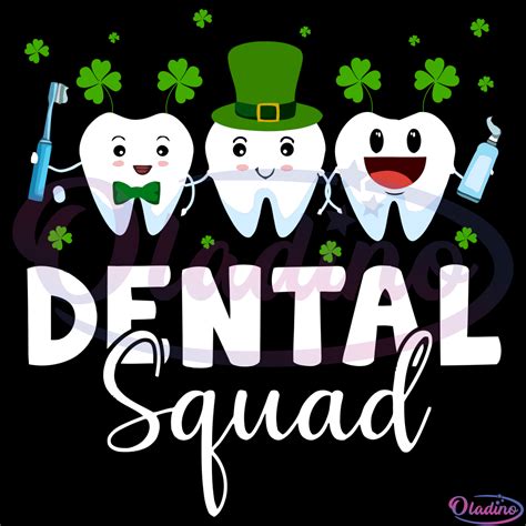 Dental Squad Svg Digital File St Patricks Day Cute Teeth Svg