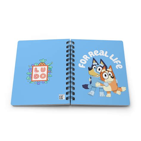 Bluey Spiral Notebook Bluey Notebook Bingo Stationery Ts For Kids