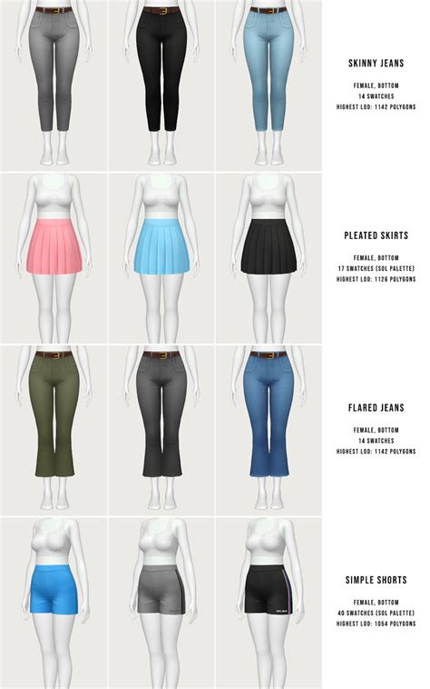 Wardrobe Essentials Pack Casteru On Patreon In 2021 Sims 4 Clothing