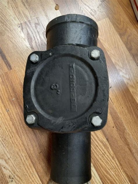 3 Cast Iron Soil Pipe Backwater Check Valve With Hub And Bronze Disc