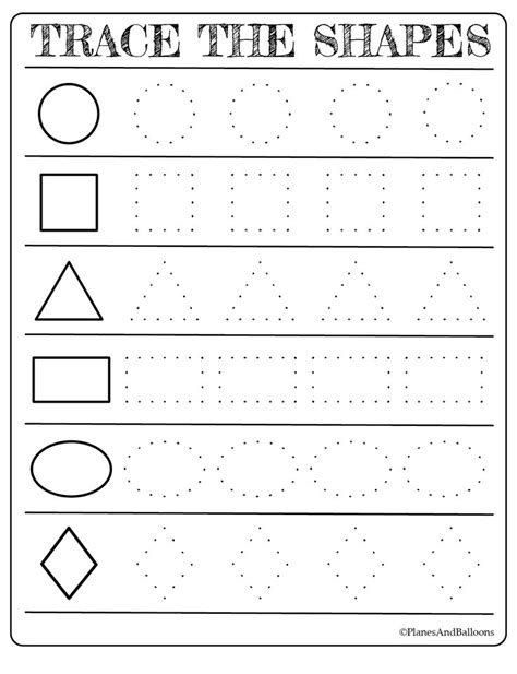 Free printable letter worksheets for kids to trace and write letters. Free Printable Shapes Worksheets For Toddlers And ...