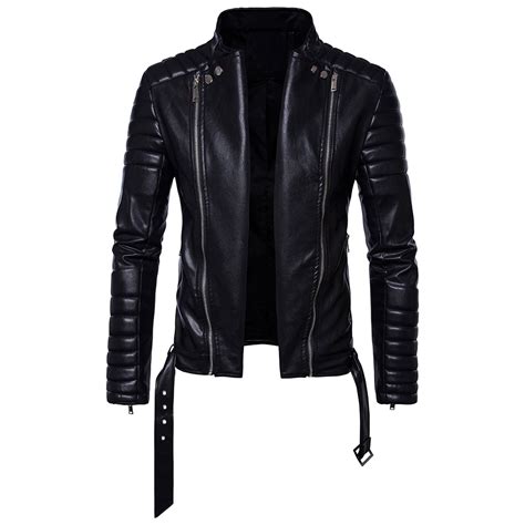 Black Real Leather Jacket Men New Trend 4 Zipper Brando Style Etsy