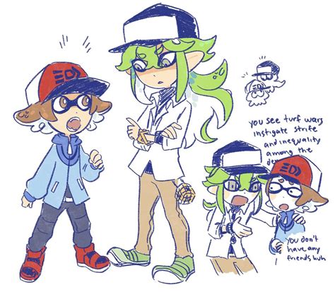 Kie On Twitter 🐙🦑 A Green Octoling Meets A Brown Inkling In The