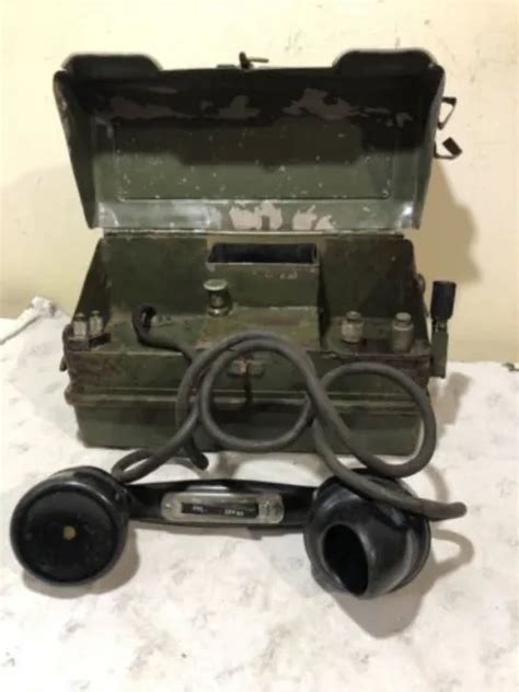 Ww2 Era British Army Field Telephone Set J Ya7815 £4678 Picclick Uk