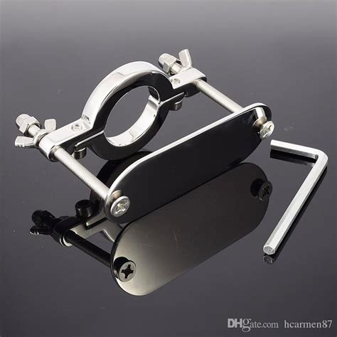 stainless steel scrotum bondage ball stretcher scrotal fixture cockring testicle clamp