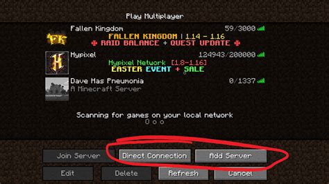 Minecraft Java Edition Servers Hypixel The Server Ip Address For