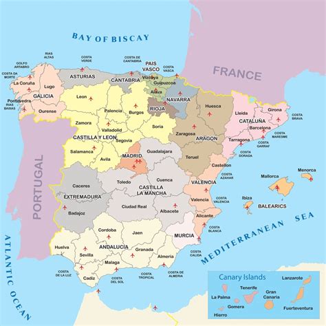 Spain Provinces Map