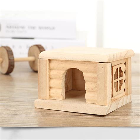 Buy Durable Wooden Hamster Nest House Odorless Non Toxic Wooden Hut And