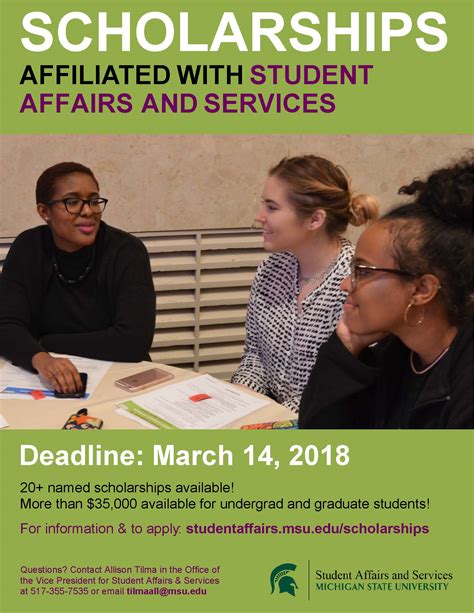 Student Affairs Scholarships Available Now Msu Student Parent